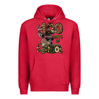 Cardinal 100 days of school hunting deer Premium Hoodie - LillyAllenDesigns