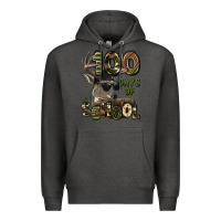 Charcoal Heather 100 days of school hunting deer Premium Hoodie - LillyAllenDesigns