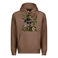 Chestnut 100 days of school hunting deer Premium Hoodie - LillyAllenDesigns