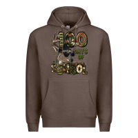 Coffee 100 days of school hunting deer Premium Hoodie - LillyAllenDesigns