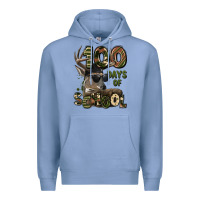 Colony Blue 100 days of school hunting deer Premium Hoodie - LillyAllenDesigns