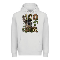 Dove Grey 100 days of school hunting deer Premium Hoodie - LillyAllenDesigns