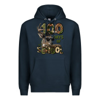 Navy 100 days of school hunting deer Premium Hoodie - LillyAllenDesigns
