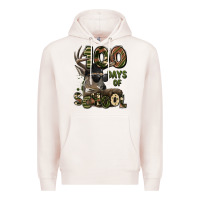 Pale Pink 100 days of school hunting deer Premium Hoodie - LillyAllenDesigns