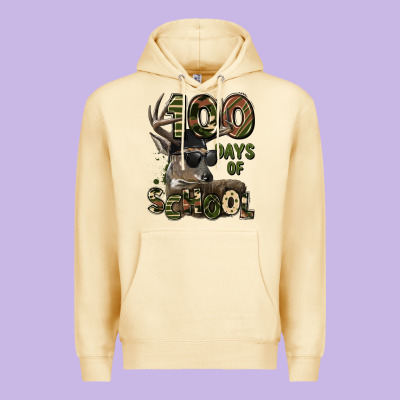 100 Days Of School Hunting Deer Premium Hoodie Designed By Lillyallendesigns