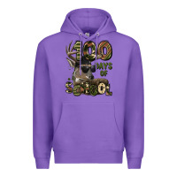 Purple 100 days of school hunting deer Premium Hoodie - LillyAllenDesigns