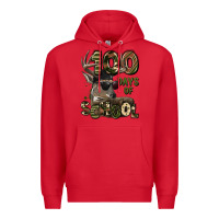 Red 100 days of school hunting deer Premium Hoodie - LillyAllenDesigns