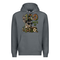 Rock 100 days of school hunting deer Premium Hoodie - LillyAllenDesigns