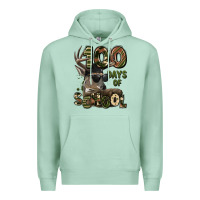 Seafoam 100 days of school hunting deer Premium Hoodie - LillyAllenDesigns