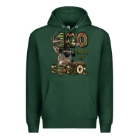 Sports Green 100 days of school hunting deer Premium Hoodie - LillyAllenDesigns