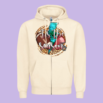 Tis The Season Football Helmet Zipper Hoodie Designed By Adodesignshop
