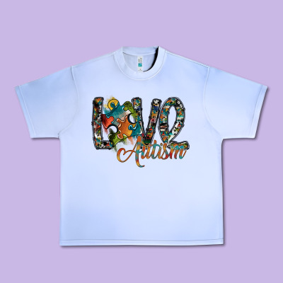 Love Autism Urban Heavy Tee Designed By Sublimationcraftshop