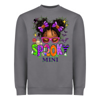 Storm Spooky Mini Halloween Messy Bun Heavyweight Sweatshirt - texasbilliewilder