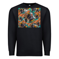 Black Thanksgiving Turkey sunflower turquoise Premium Sweatshirt - NancyCooperArtShop