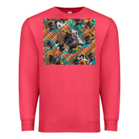 Cardinal Thanksgiving Turkey sunflower turquoise Premium Sweatshirt - NancyCooperArtShop