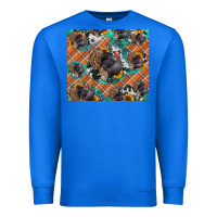 True Royal Thanksgiving Turkey sunflower turquoise Premium Sweatshirt - NancyCooperArtShop