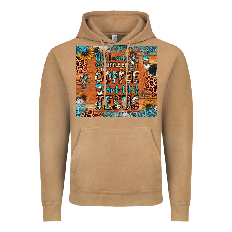 All I Need Is A Little Bit Of Coffee And O Whole Lot Of Jesus Vintage Hoodie by JahusDesignShop | Teevron