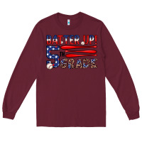 Burgundy batter up 5th grade Long Sleeve Tee - JahusDesignShop