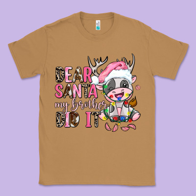 Dear Santa My Brother Did It Classic Tee Designed By Adodesignshop