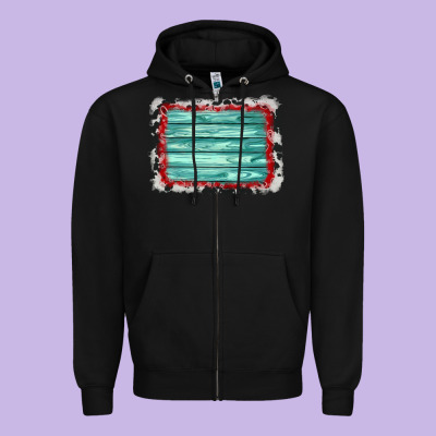 Cowhide Bandana Wood Background Zipper Hoodie Designed By Adodesignshop