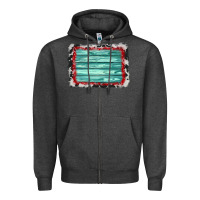 Charcoal Heather cowhide bandana wood background Zipper Hoodie - AdoDesignShop