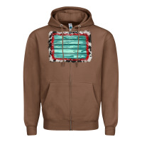 Chestnut cowhide bandana wood background Zipper Hoodie - AdoDesignShop
