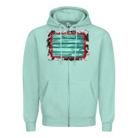 Seafoam cowhide bandana wood background Zipper Hoodie - AdoDesignShop