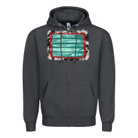 Smoke cowhide bandana wood background Zipper Hoodie - AdoDesignShop