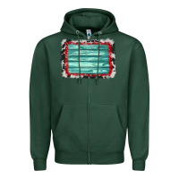 Sports Green cowhide bandana wood background Zipper Hoodie - AdoDesignShop