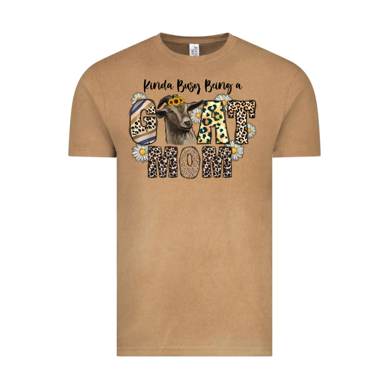 Kinda Busy Being A Goat Mom Vintage Tee by CowhideDigitalArt | Teevron