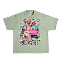 Oil Green Bunny Happy Easter truck Easter Day Urban Heavy Tee - Neo Western