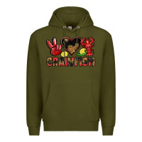 Army Green crawfish Premium Hoodie - LillyAllenDesigns