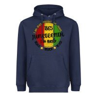 Navy i am black everyday but today juneteenth Heavyweight Hoodie - MaliasSmallBusiness