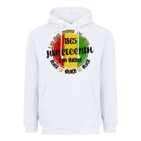 White i am black everyday but today juneteenth Heavyweight Hoodie - MaliasSmallBusiness
