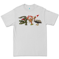 Dove Grey Christmas alligator pelican crawfish Premium Tee - BarkalooDesign