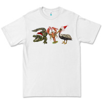 White Christmas alligator pelican crawfish Premium Tee - BarkalooDesign