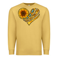Antique Gold Childhood Cancer Awareness heart Premium Sweatshirt - NancyCooperArtShop