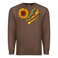 Chestnut Childhood Cancer Awareness heart Premium Sweatshirt - NancyCooperArtShop