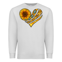 Dove Grey Childhood Cancer Awareness heart Premium Sweatshirt - NancyCooperArtShop