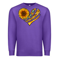 Purple Childhood Cancer Awareness heart Premium Sweatshirt - NancyCooperArtShop
