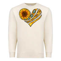 Sandshell Childhood Cancer Awareness heart Premium Sweatshirt - NancyCooperArtShop