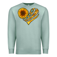 Seafoam Childhood Cancer Awareness heart Premium Sweatshirt - NancyCooperArtShop