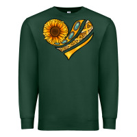 Sports Green Childhood Cancer Awareness heart Premium Sweatshirt - NancyCooperArtShop