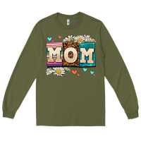 Army Green daisy mom Long Sleeve Tee - AdoDesignShop