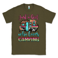 Army Green just a girl who loves camping Classic Tee - JahusDesignShop