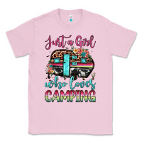Bubblegum Pink just a girl who loves camping Classic Tee - JahusDesignShop