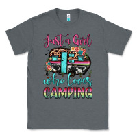 Charcoal Heather just a girl who loves camping Classic Tee - JahusDesignShop