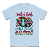 Dusty Blue just a girl who loves camping Classic Tee - JahusDesignShop