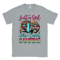 Heather Grey just a girl who loves camping Classic Tee - JahusDesignShop