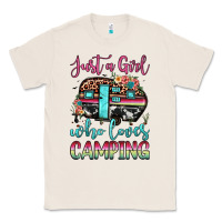 Natural just a girl who loves camping Classic Tee - JahusDesignShop